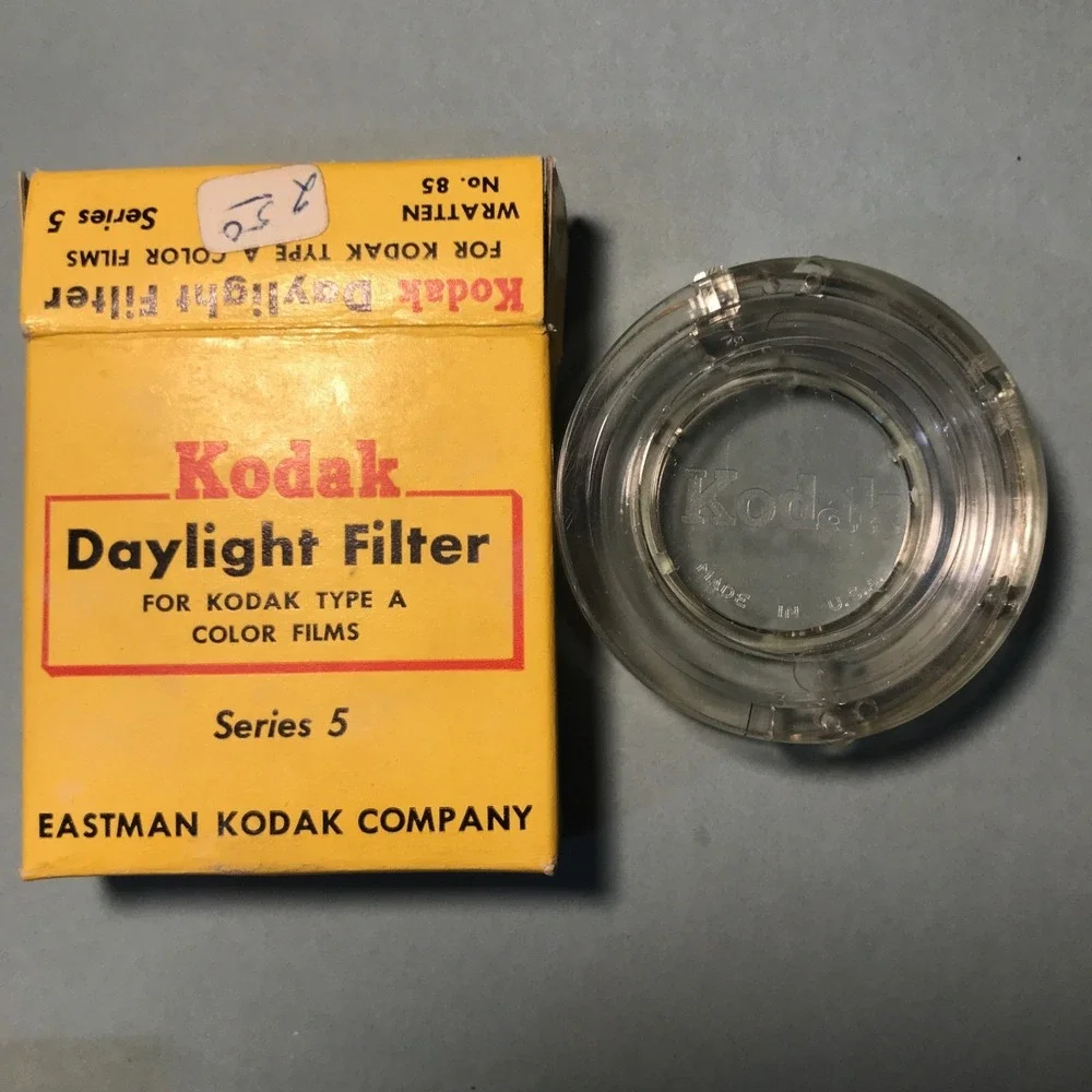Lot Cine Kodak Vtg K-100 Viewfinder Lens BOX ONLY, Daylight Filter, Photoguide